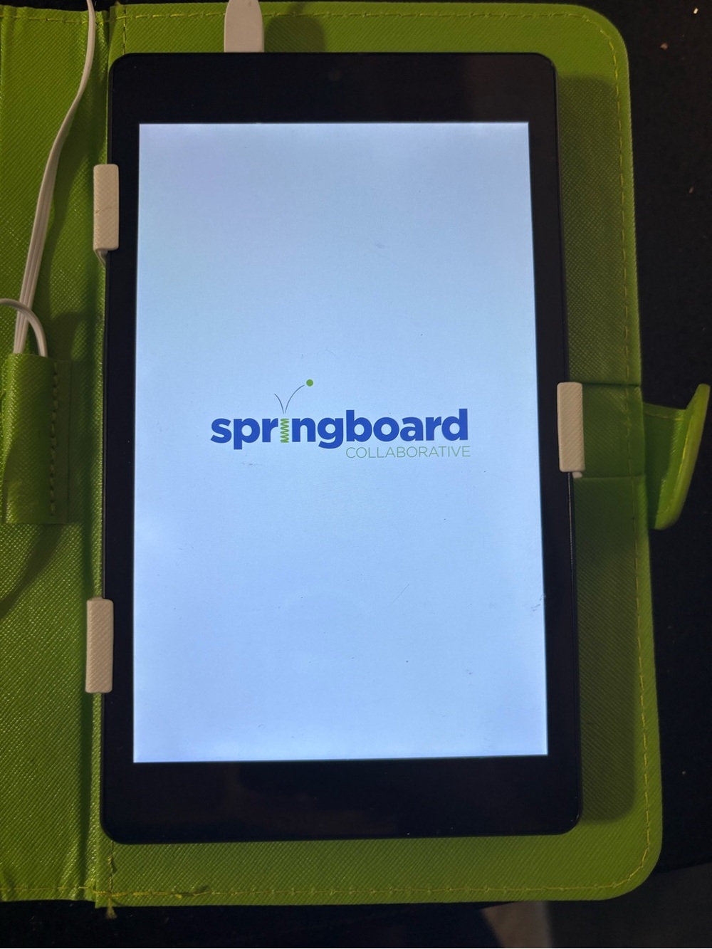 Tablet with Green Case - Springboard Collaborative Display